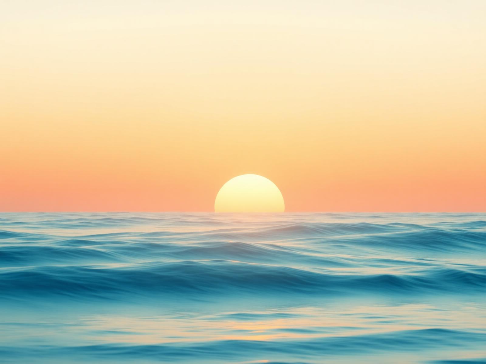 Sunrise over calm water